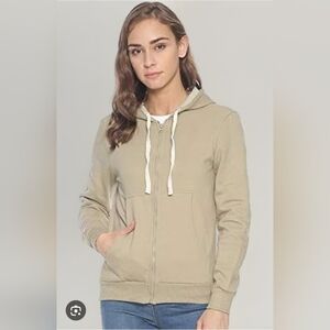 LOGO Lounge Lori Goldstein Women's Large Light Green Zip Up Hoodie Sweatshirt XL